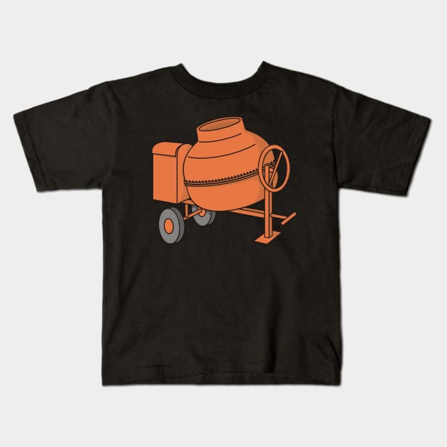 Concrete Mixer Kids T-Shirt by sifis